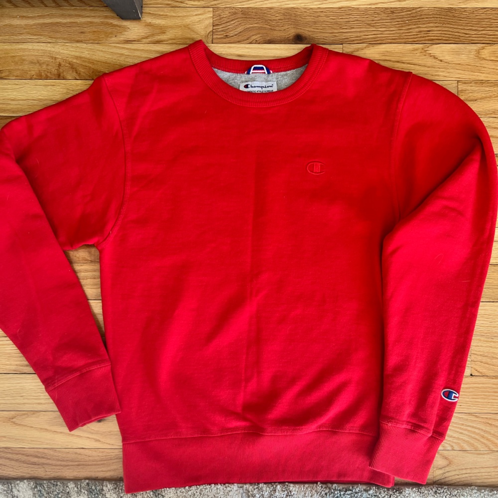 Champion cherry red crewneck